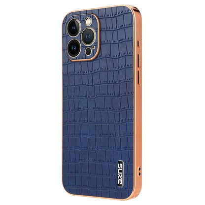 AZNS For iPhone 13 Pro Case Crocodile Texture Leather All Inclusive Back Phone Cover