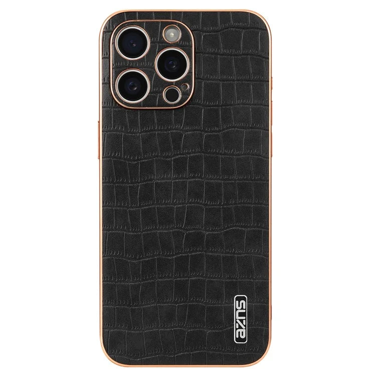 AZNS For iPhone 13 Pro Case Crocodile Texture Leather All Inclusive Back Phone Cover