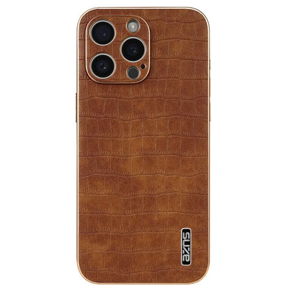 AZNS For iPhone 13 Pro Max Case Crocodile Texture Electroplating PU+TPU Phone Cover