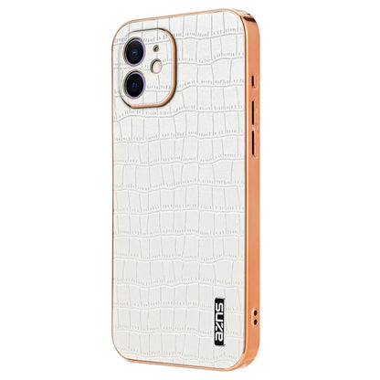 AZNS For iPhone 11 Case Anti-Drop Crocodile Texture PU+TPU Phone Cover