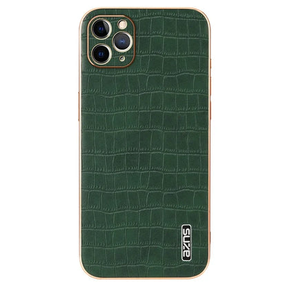 AZNS For iPhone 11 Pro Case Crocodile Texture PU+TPU Protective Phone Cover