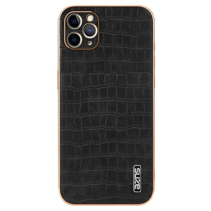 AZNS For iPhone 11 Pro Case Crocodile Texture PU+TPU Protective Phone Cover