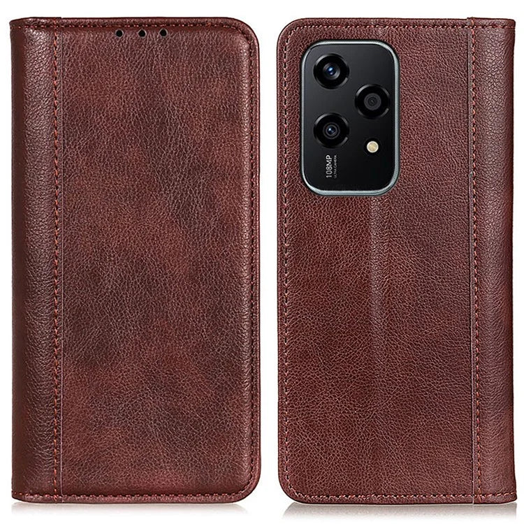 For Honor 200 Lite Dustproof Split Leather Flip Phone Stand Cover Wholesale Mobile Case Accessories