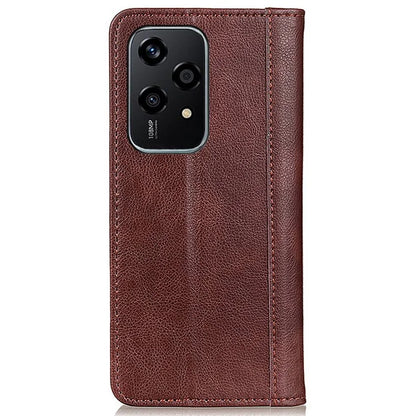 For Honor 200 Lite Dustproof Split Leather Flip Phone Stand Cover Wholesale Mobile Case Accessories
