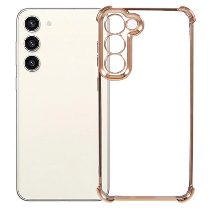 For Samsung Galaxy S22 5G Case Side Heart Pattern Electroplating TPU Phone Back Cover
