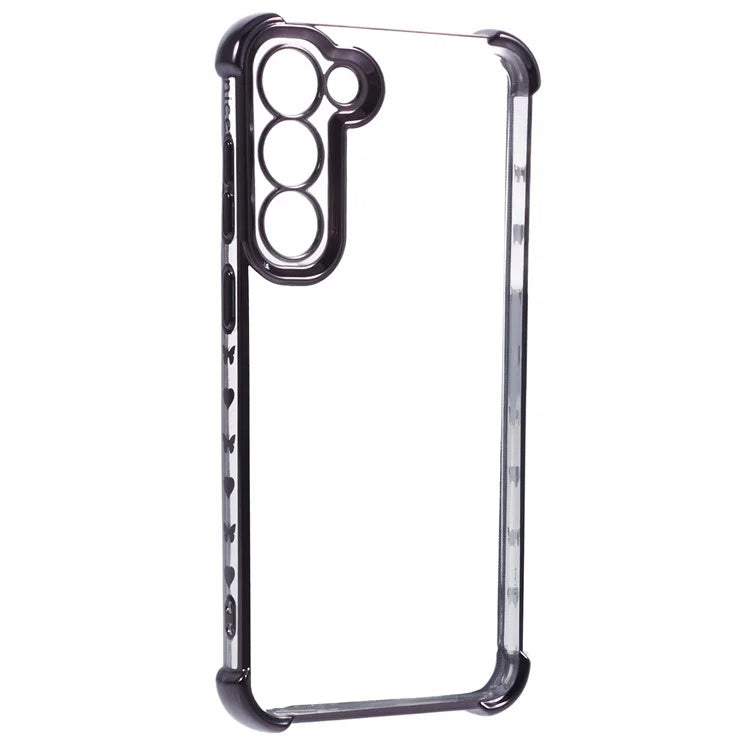 For Samsung Galaxy S22 5G Case Side Heart Pattern Electroplating TPU Phone Back Cover