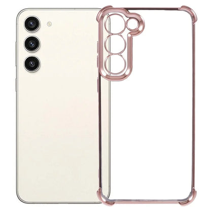 For Samsung Galaxy S22+ 5G Case Side Heart Pattern Electroplating TPU Phone Back Cover