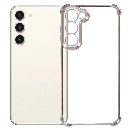 For Samsung Galaxy S22+ 5G Case Side Heart Pattern Electroplating TPU Phone Back Cover