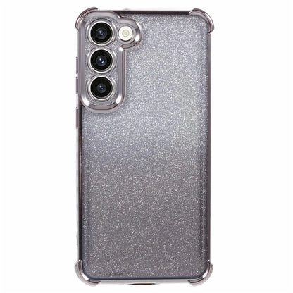 For Samsung Galaxy S22+ 5G Case Love Heart Pattern Frame TPU Glitter Gradient Phone Cover