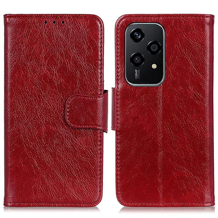 For Honor 200 Lite Mobile Phone Case Nappa Texture Split Leather Cell Phone Cover
