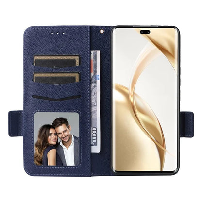 For Honor 200 Pro 5G Case Litchi Texture Horizontal Flip Leather Phone Cover with Wrist Strap