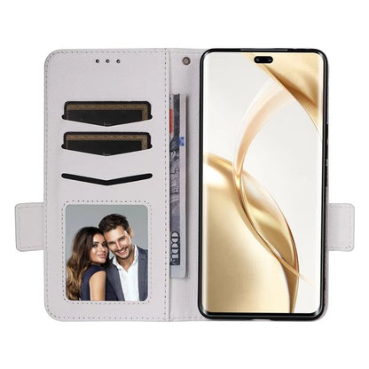 For Honor 200 Pro 5G Case Litchi Texture Horizontal Flip Leather Phone Cover with Wrist Strap