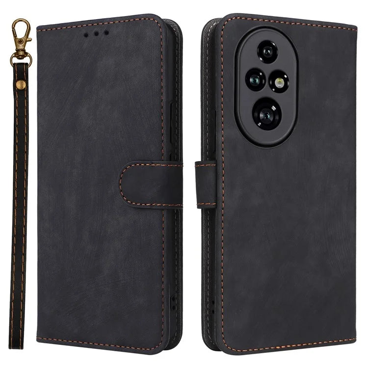 For Honor 200 Pro 5G Case Leather RFID Blocking Card Slot Folio Phone Cover