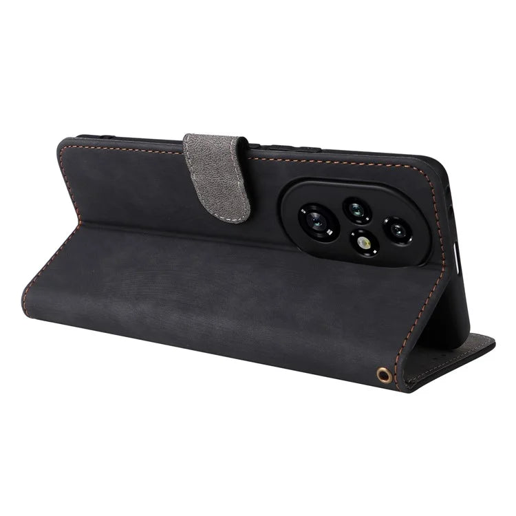 For Honor 200 Pro 5G Case Leather RFID Blocking Card Slot Folio Phone Cover