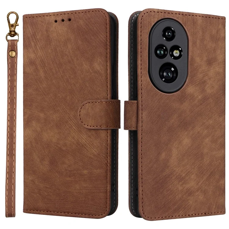 For Honor 200 Pro 5G Case Leather RFID Blocking Card Slot Folio Phone Cover