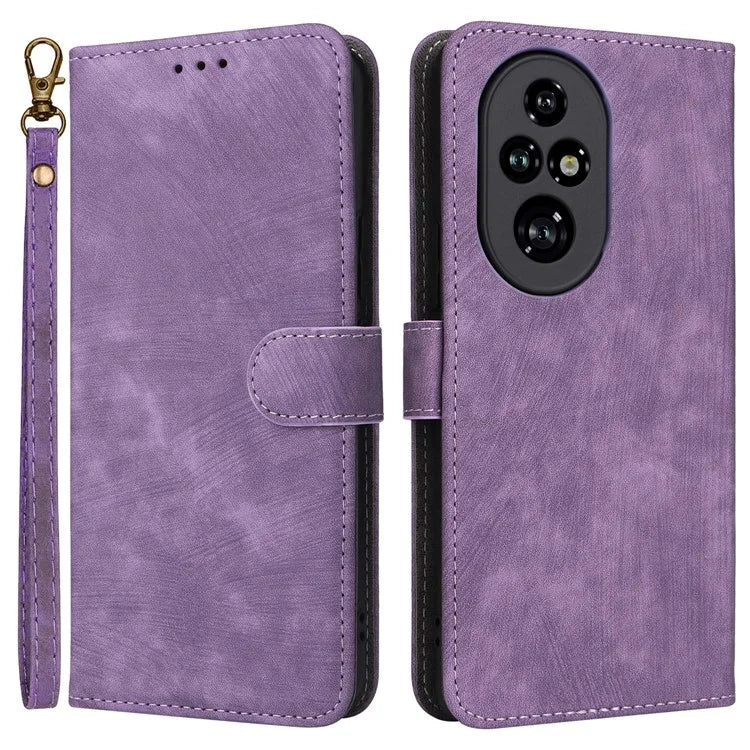 For Honor 200 Pro 5G Case Leather RFID Blocking Card Slot Folio Phone Cover