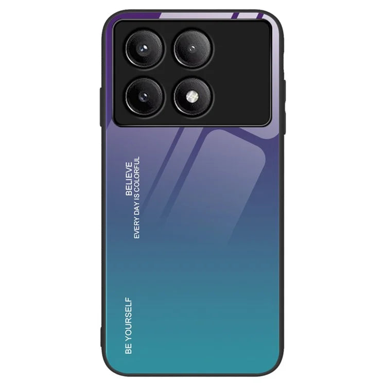 For Xiaomi Poco F6 Pro 5G / Redmi K70 5G / K70 Pro Case Tempered Glass Phone Cover Gradient Color