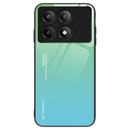 For Xiaomi Poco F6 Pro 5G / Redmi K70 5G / K70 Pro Case Tempered Glass Phone Cover Gradient Color