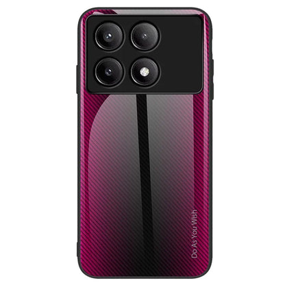 For Xiaomi Poco F6 Pro 5G / Redmi K70 Pro 5G / K70 5G TPU+Tempered Glass Phone Case Carbon Fiber Texture Mobile Phone Cover