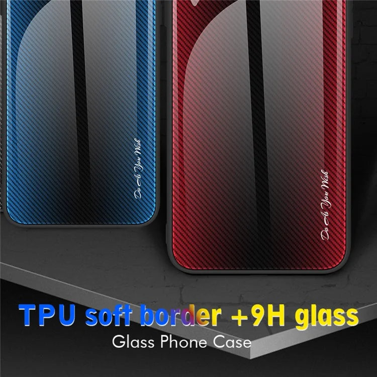 For Xiaomi Poco F6 5G / Redmi Turbo 3 5G Phone Case Tempered Glass+TPU Phone Cover Carbon Fiber Texture