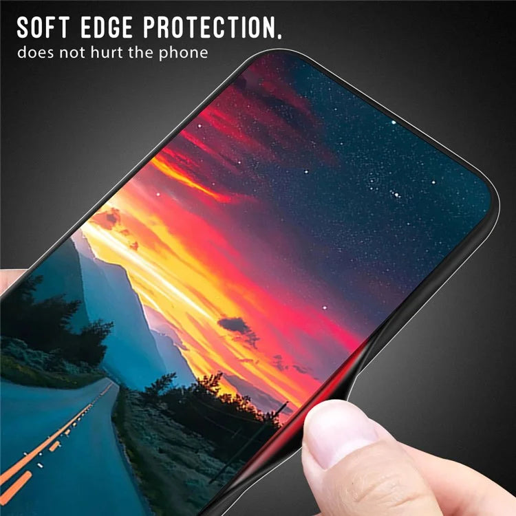 For Xiaomi Poco F6 5G / Redmi Turbo 3 5G Phone Case Tempered Glass+TPU Phone Cover Carbon Fiber Texture