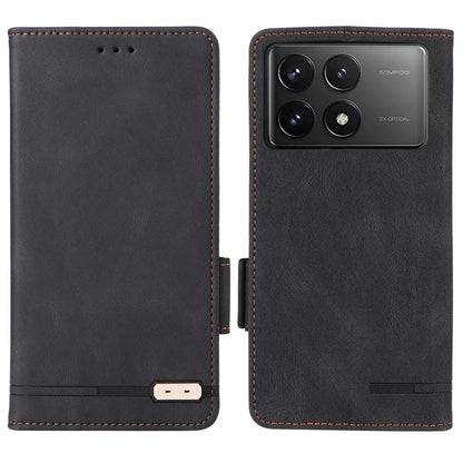 For Xiaomi Poco F6 Pro 5G / Redmi K70 5G / K70 Pro 5G Case Folio Design Leather Phone Cover Hardware Decor