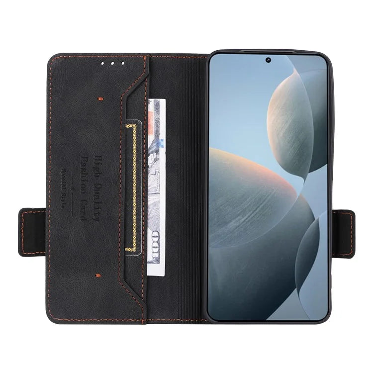 For Xiaomi Poco F6 Pro 5G / Redmi K70 5G / K70 Pro 5G Case Folio Design Leather Phone Cover Hardware Decor