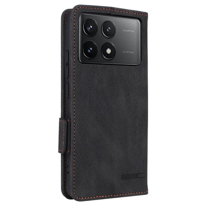 For Xiaomi Poco F6 Pro 5G / Redmi K70 5G / K70 Pro 5G Case Folio Design Leather Phone Cover Hardware Decor