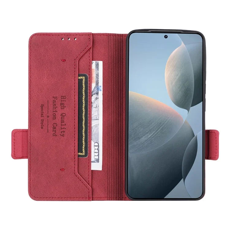 For Xiaomi Poco F6 Pro 5G / Redmi K70 5G / K70 Pro 5G Case Folio Design Leather Phone Cover Hardware Decor