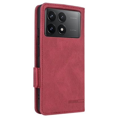For Xiaomi Poco F6 Pro 5G / Redmi K70 5G / K70 Pro 5G Case Folio Design Leather Phone Cover Hardware Decor