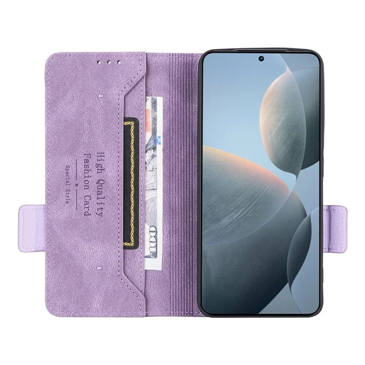 For Xiaomi Poco F6 Pro 5G / Redmi K70 5G / K70 Pro 5G Case Folio Design Leather Phone Cover Hardware Decor