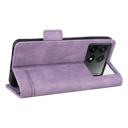 For Xiaomi Poco F6 Pro 5G / Redmi K70 5G / K70 Pro 5G Case Folio Design Leather Phone Cover Hardware Decor