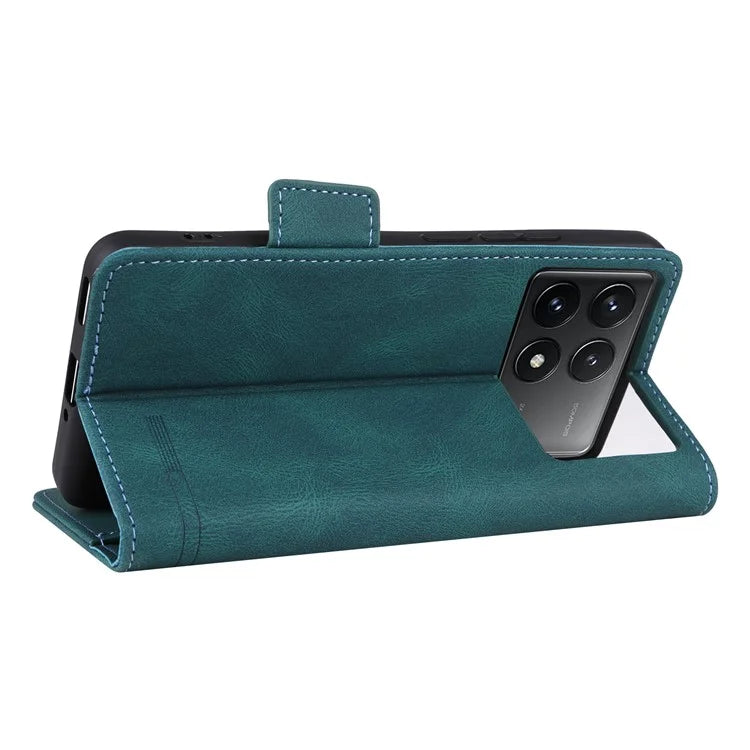 For Xiaomi Poco F6 Pro 5G / Redmi K70 5G / K70 Pro 5G Case Folio Design Leather Phone Cover Hardware Decor