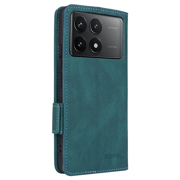 For Xiaomi Poco F6 Pro 5G / Redmi K70 5G / K70 Pro 5G Case Folio Design Leather Phone Cover Hardware Decor