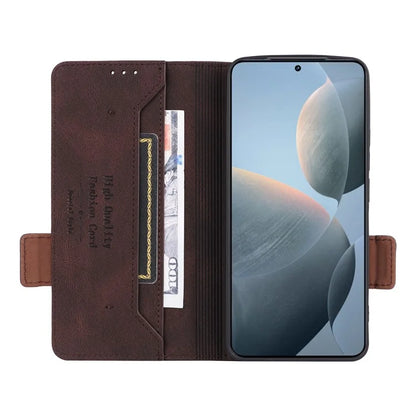 For Xiaomi Poco F6 Pro 5G / Redmi K70 5G / K70 Pro 5G Case Folio Design Leather Phone Cover Hardware Decor