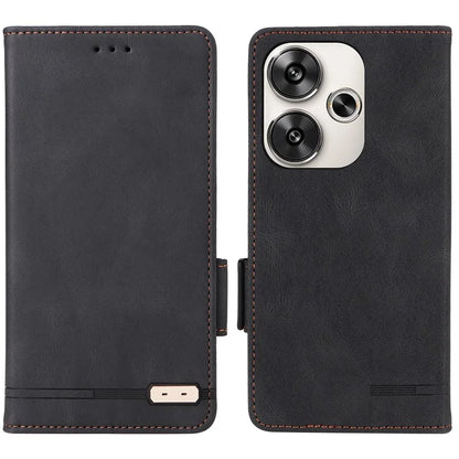 For Xiaomi Poco F6 5G / Redmi Turbo 3 5G Case Leather Phone Cover Hardware Decor Folio Book Wallet