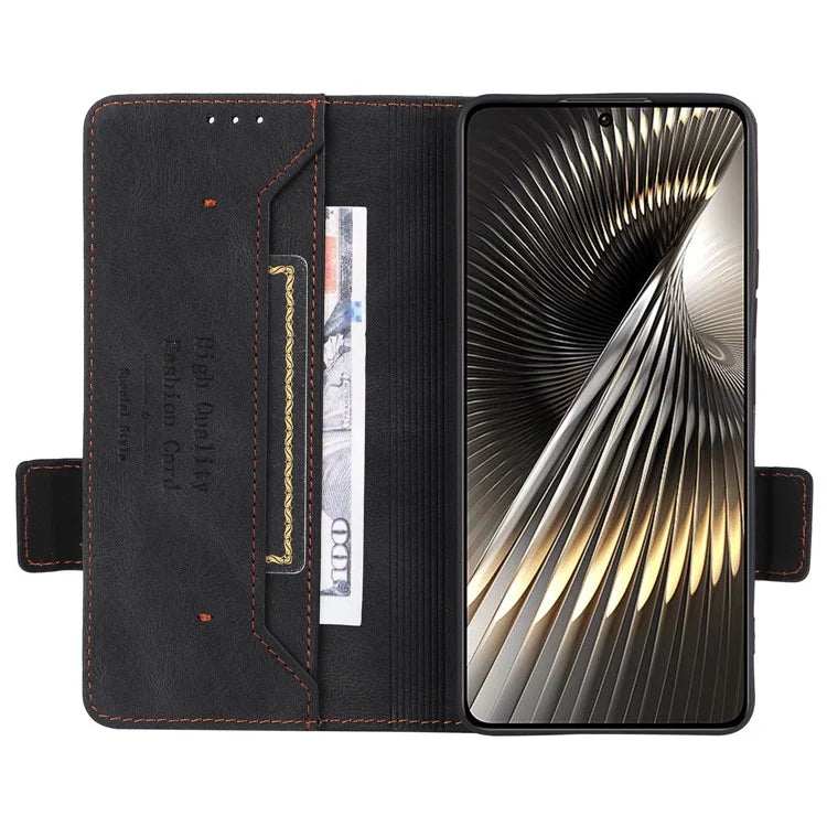 For Xiaomi Poco F6 5G / Redmi Turbo 3 5G Case Leather Phone Cover Hardware Decor Folio Book Wallet