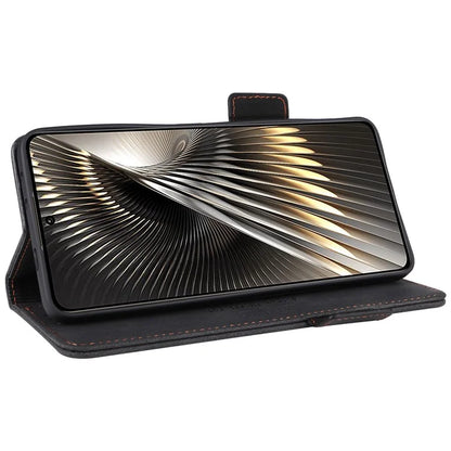 For Xiaomi Poco F6 5G / Redmi Turbo 3 5G Case Leather Phone Cover Hardware Decor Folio Book Wallet
