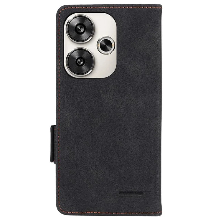 For Xiaomi Poco F6 5G / Redmi Turbo 3 5G Case Leather Phone Cover Hardware Decor Folio Book Wallet
