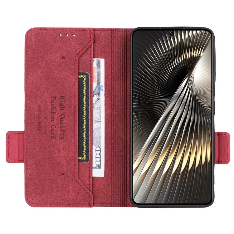 For Xiaomi Poco F6 5G / Redmi Turbo 3 5G Case Leather Phone Cover Hardware Decor Folio Book Wallet