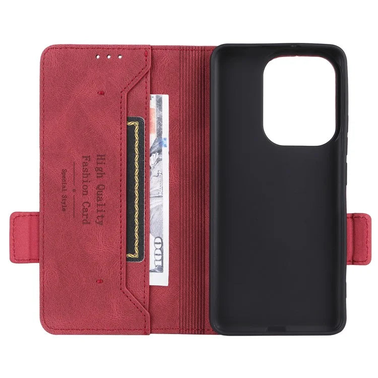 For Xiaomi Poco F6 5G / Redmi Turbo 3 5G Case Leather Phone Cover Hardware Decor Folio Book Wallet