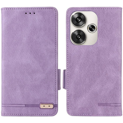 For Xiaomi Poco F6 5G / Redmi Turbo 3 5G Case Leather Phone Cover Hardware Decor Folio Book Wallet