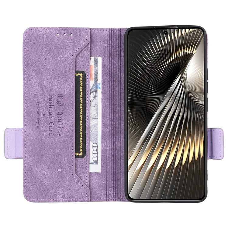For Xiaomi Poco F6 5G / Redmi Turbo 3 5G Case Leather Phone Cover Hardware Decor Folio Book Wallet