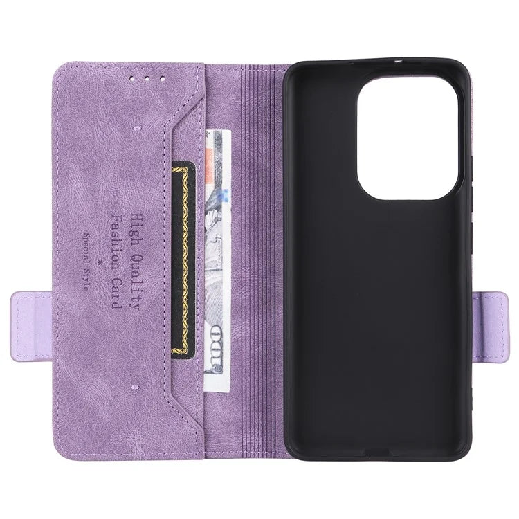 For Xiaomi Poco F6 5G / Redmi Turbo 3 5G Case Leather Phone Cover Hardware Decor Folio Book Wallet