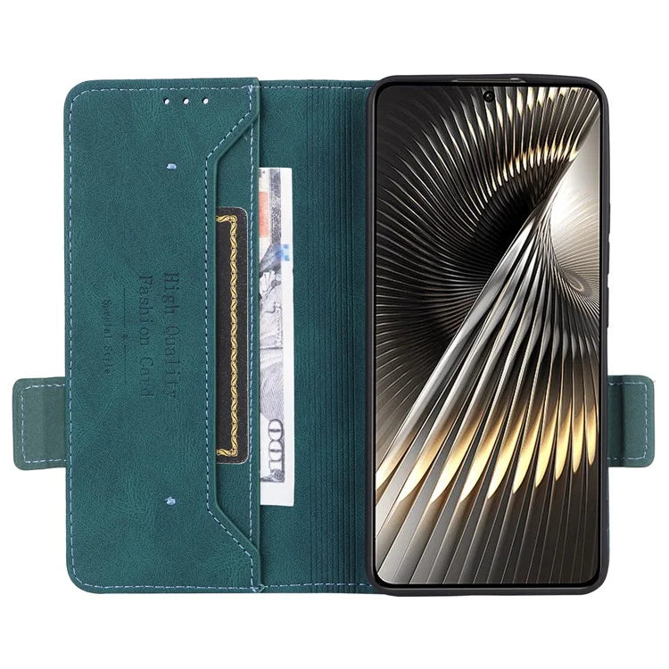 For Xiaomi Poco F6 5G / Redmi Turbo 3 5G Case Leather Phone Cover Hardware Decor Folio Book Wallet