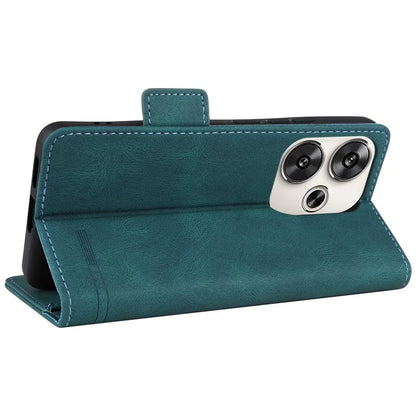 For Xiaomi Poco F6 5G / Redmi Turbo 3 5G Case Leather Phone Cover Hardware Decor Folio Book Wallet