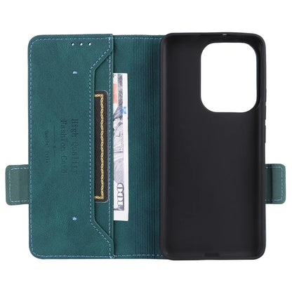 For Xiaomi Poco F6 5G / Redmi Turbo 3 5G Case Leather Phone Cover Hardware Decor Folio Book Wallet