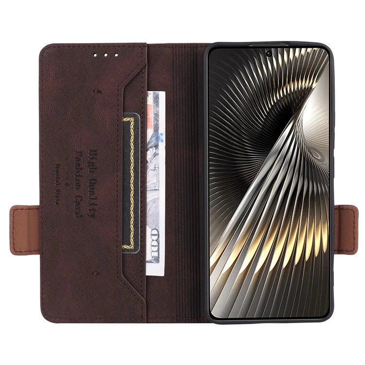 For Xiaomi Poco F6 5G / Redmi Turbo 3 5G Case Leather Phone Cover Hardware Decor Folio Book Wallet