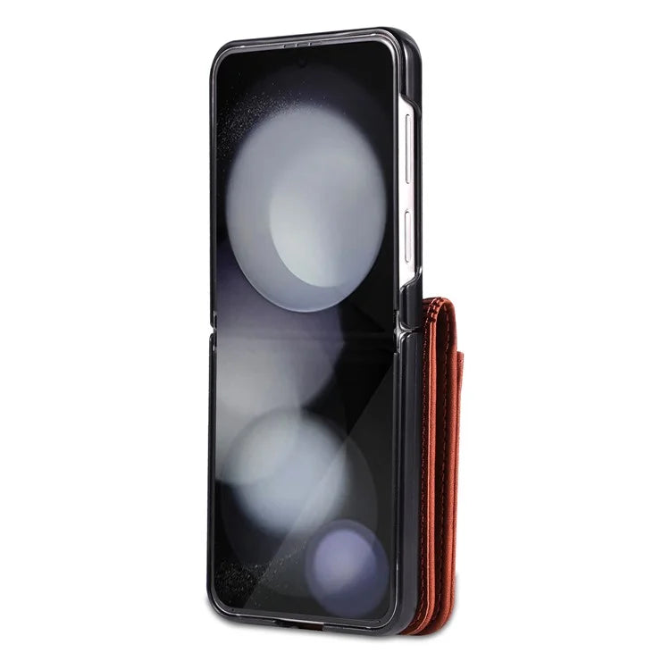 AZNS For Samsung Galaxy Z Flip6 5G Case Ultra Thin Leather Phone Cover with Card Holder