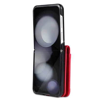 AZNS For Samsung Galaxy Z Flip6 5G Case Ultra Thin Leather Phone Cover with Card Holder
